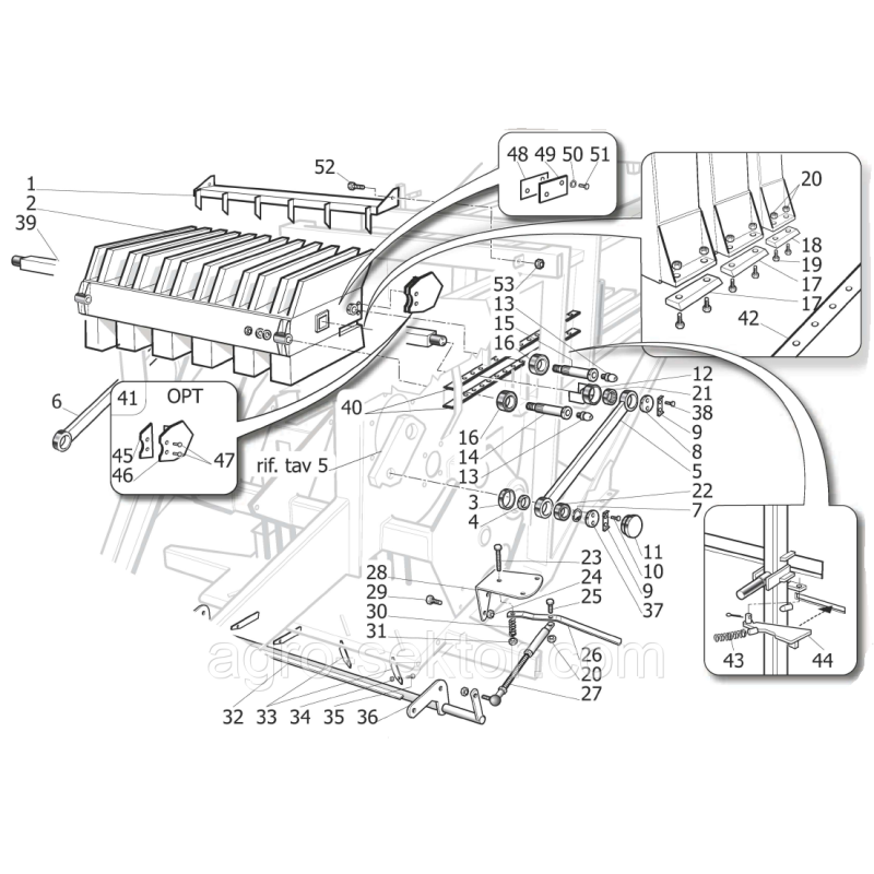 Шина бігова доріжка поршня прес-підбирача Supertino/ППТ-1270 SR02506B Шина бігова доріжка поршня прес-підбирача Supertino/ППТ-1270 SR02506B