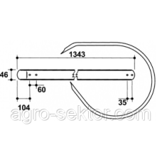 Направляюча граблини Welger RP12 59.402 A JAG56-0026