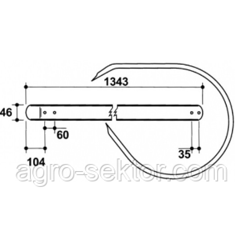 Направляюча граблини Welger RP12 59.402 A JAG56-0026 Направляюча граблини Welger RP12 59.402 A JAG56-0026