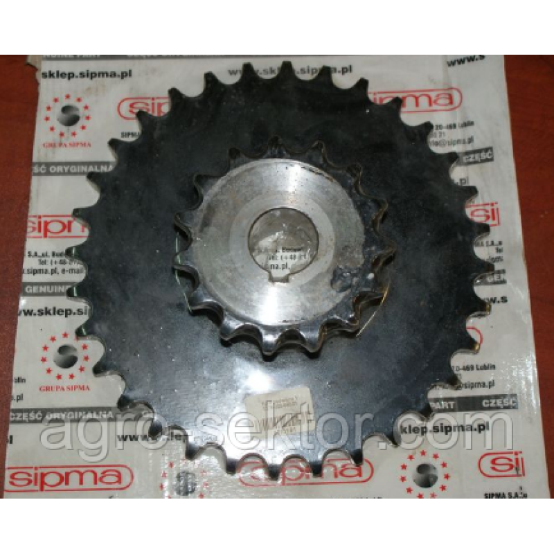 Шестерня зірочка подвійна I Z=32/15 рулонного преспідбирача Sipma 5276-200-640.01 527620064001
