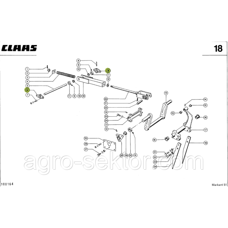 Корпус кріплення граблин подавача соломи на прес-підбирач Claas Markant 006926.01