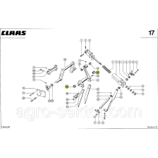 Втулка тефлонова подающого механізма на прес-підбирач Claas Markant 41 008566.0