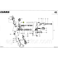 Пружина клапана тюкошвирялки на прес-підбирач Claas Markant 633171.01