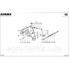 Шків натягувач ременя на прес-підбирач Claas Markant 773231.01