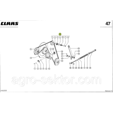 Шків натягувач ременя в зборі на прес-підбирач Claas Markant 773232.31