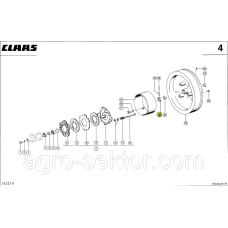 Кільце маховика упорне на прес-підбирач Claas Markant 808188