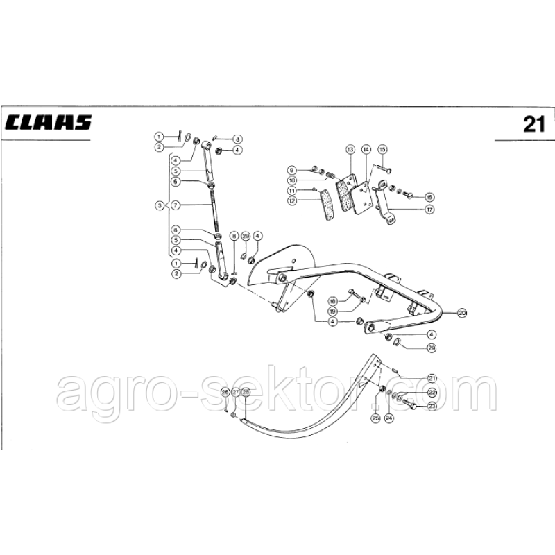Голкотримач на прес-підбирач Claas Dominant 810844 Голкотримач на прес-підбирач Claas Dominant 810844