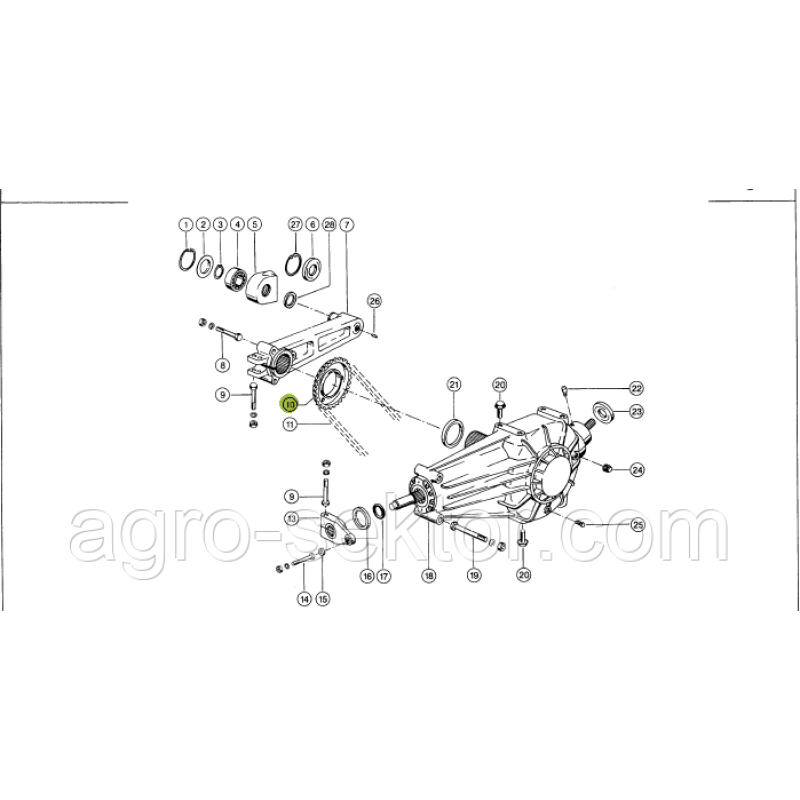 Зірочка редуктора Z=30 t19.05 на прес-підбирач Claas Markant 813158.00