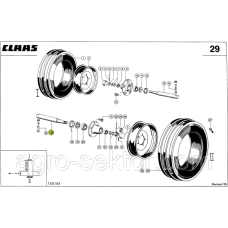 Вісь колеса опорного на прес-підбирач Claas Markant 813191.01