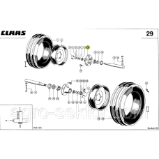 Ступиця колеса опорного на прес-підбирач Claas Markant 813195.01