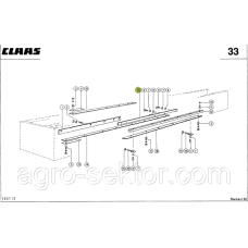 Шина поршня направляюща на прес-підбирач Claas Markant 813265.01