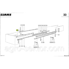 Шина поршня направляюща на прес-підбирач Claas Markant 813267.01