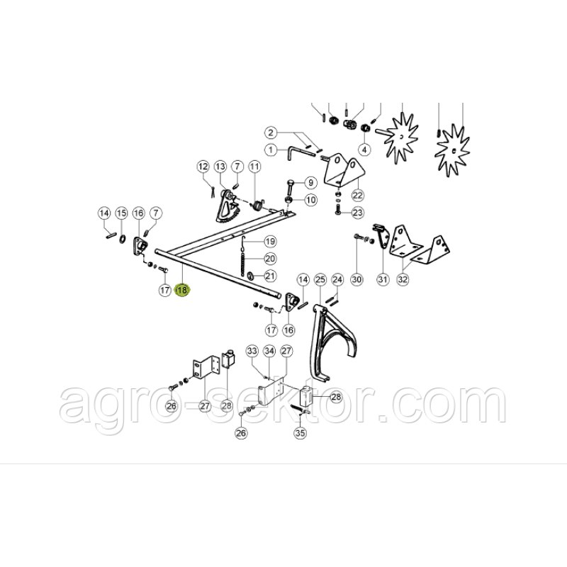 Розєднувач тюків на прес-підбирач Claas Markant 813583.01 Розєднувач тюків на прес-підбирач Claas Markant 813583.01
