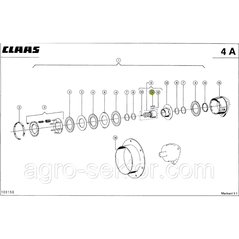 Зуб тріщотки муфти на прес-підбирач Claas Markant 814764.01 Зуб тріщотки муфти на прес-підбирач Claas Markant 814764.01