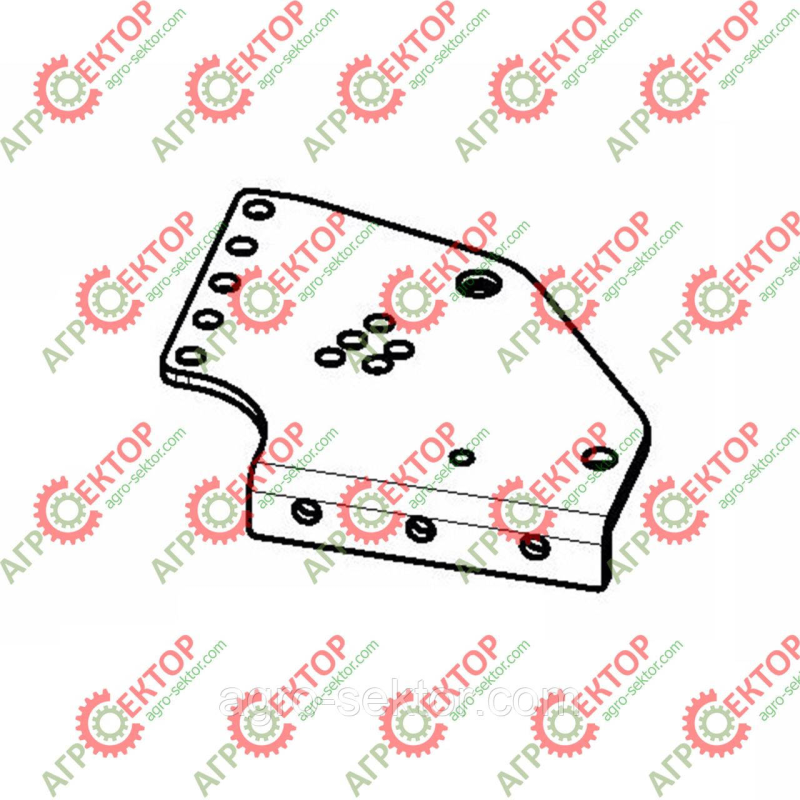 Пластина кріплення стійки нижня Квернеланд Kverneland KK083662 Пластина кріплення стійки нижня Квернеланд Kverneland KK083662