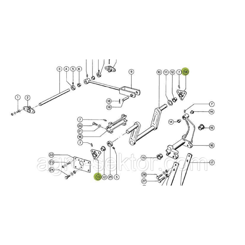 Підшипник фланцевий ковзання на прес-підбирач Claas Markant 812126