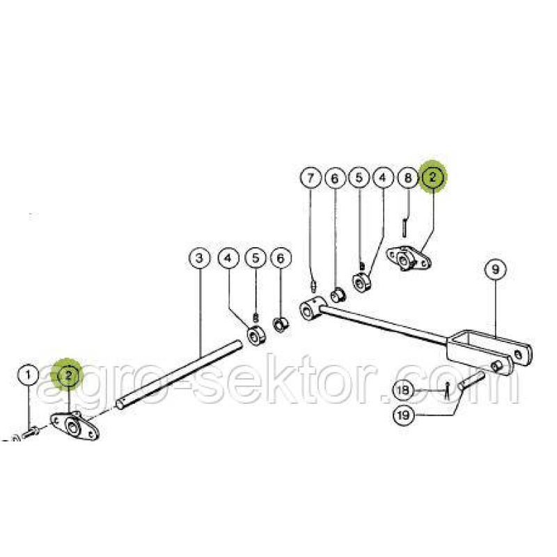 Підшипник ковзання фланцевий прес-підбирача Claas Markant пластмасовий, 69260 Підшипник ковзання фланцевий прес-підбирача Claas Markant пластмасовий, 69260