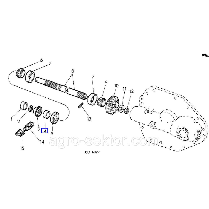 Втулка зірочки John Deere 232 236 Втулка зірочки John Deere 232 236