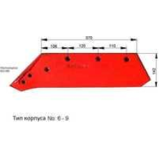 Леміш плуга правий 16” 4 отв. Kverneland Nr.6-9 1374-16 D CA KK073004 073004 1374-16-D-CA 137416DCA Імпортний