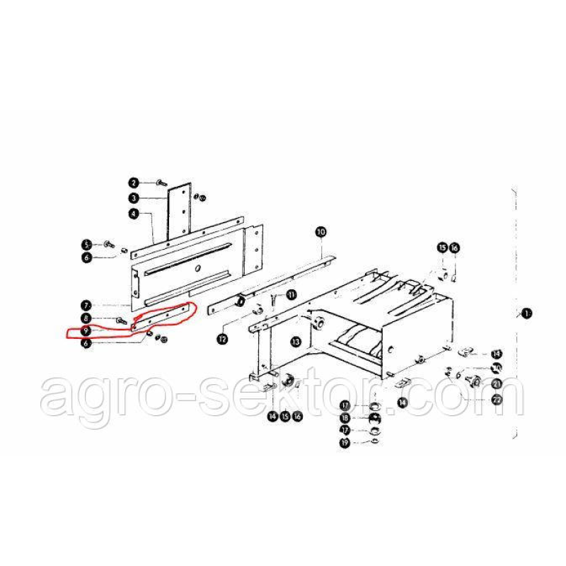 Шина поршня направляюча на прес-підбирач Claas Markant 50  810312.0