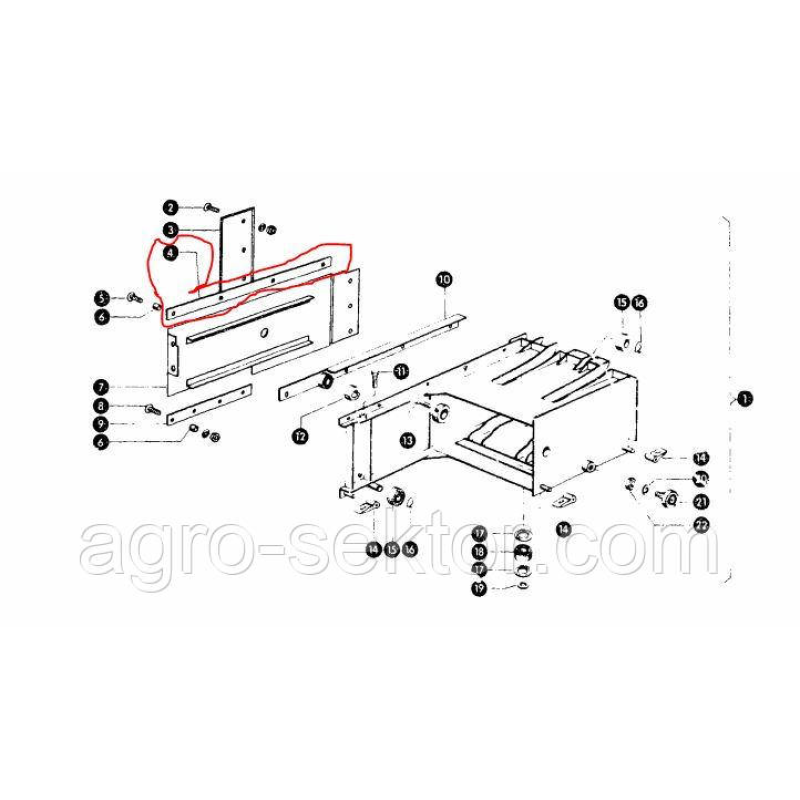 Шина поршня направляюча на прес-підбирач Claas Markant 50  807996.0