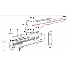 Шина поршня направляюча 1240 мм на прес-підбирач Claas Markant 50  804592.0