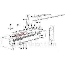 Шина поршня направляюча 505 мм на прес-підбирач Claas Markant 50  808713.0