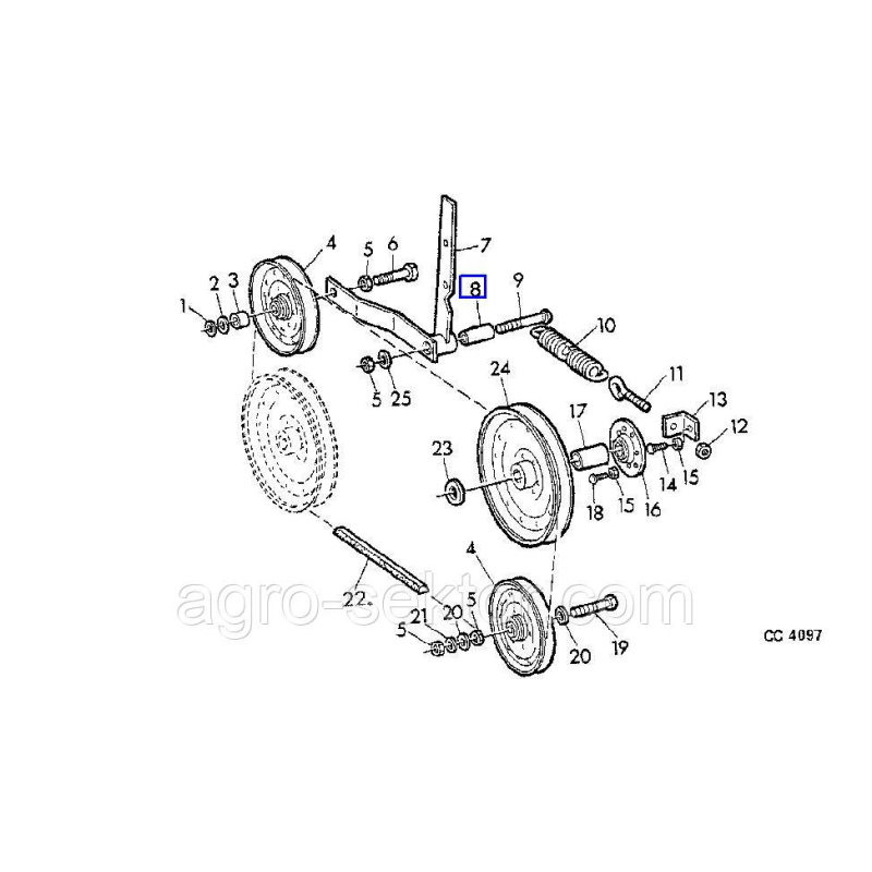 Втулка ричага натяжної John Deere Втулка ричага натяжної John Deere