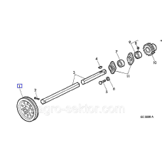 Шків приводу шнека John Deere 332 336