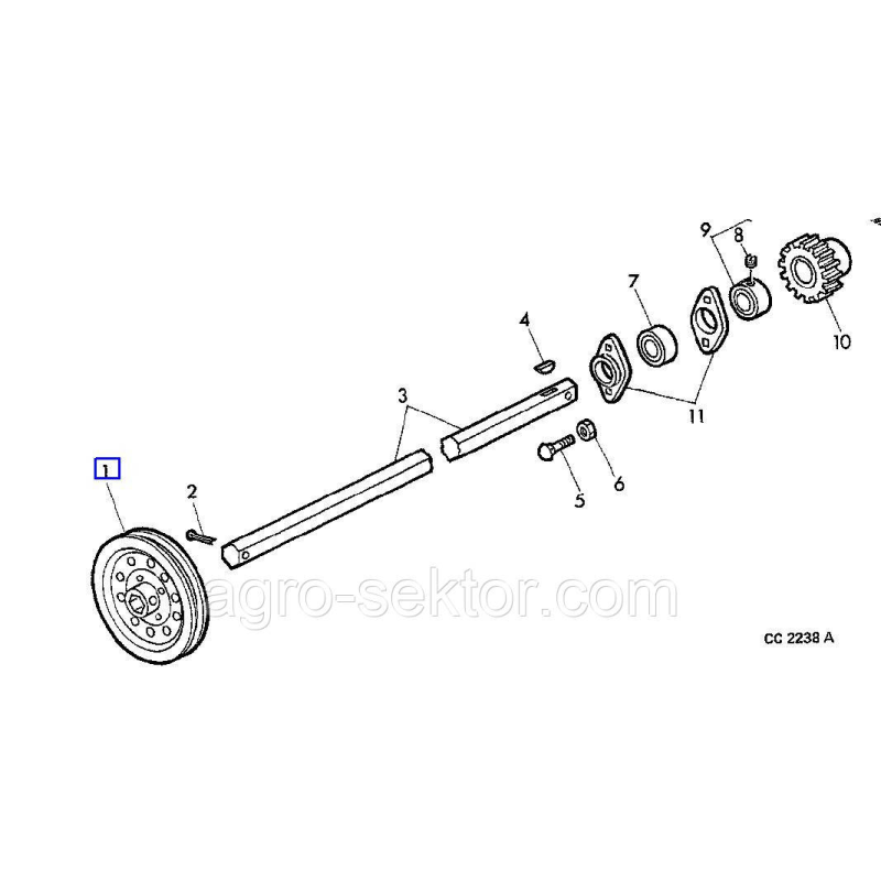 Шків приводу шнека John Deere 332 336 Шків приводу шнека John Deere 332 336