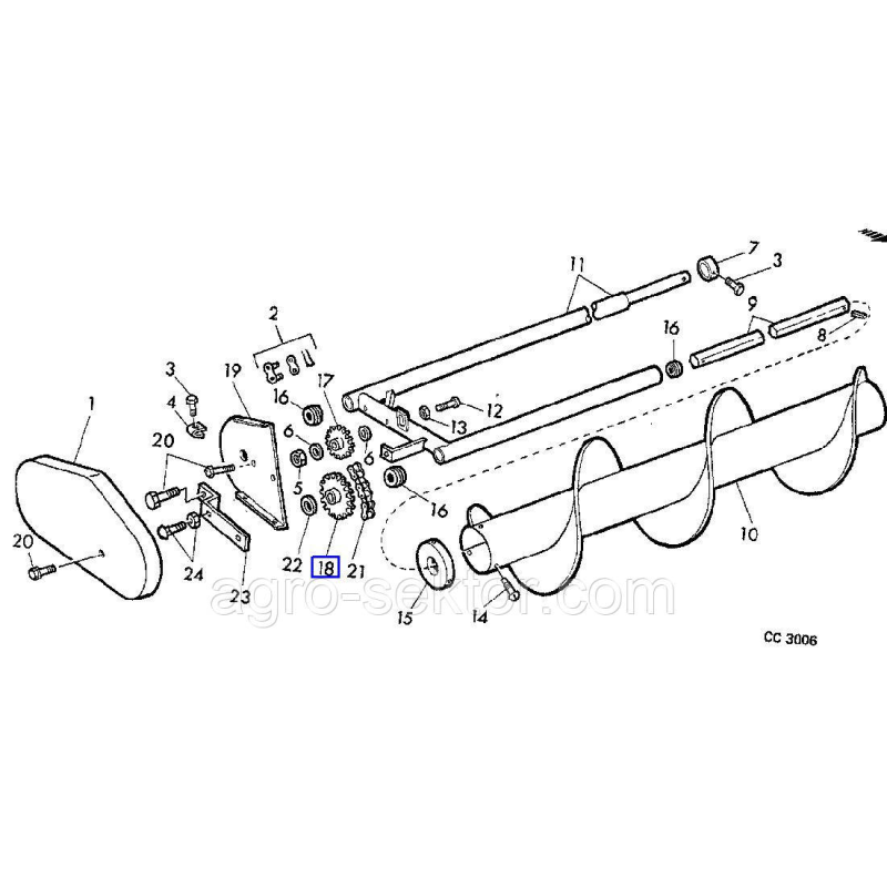 Зірочка приводу шнека John Deere Зірочка приводу шнека John Deere