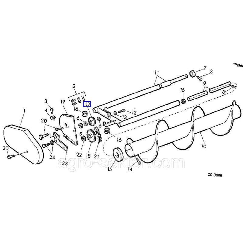 Зірочка John Deere 332 336 Зірочка John Deere 332 336