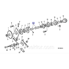 Вал шестигранний John Deere