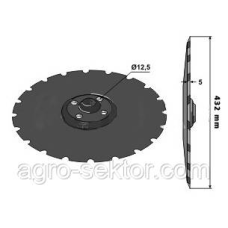 Диск для дискової борони Vaderstad Carrier 432 мм на 4 отвори 459608