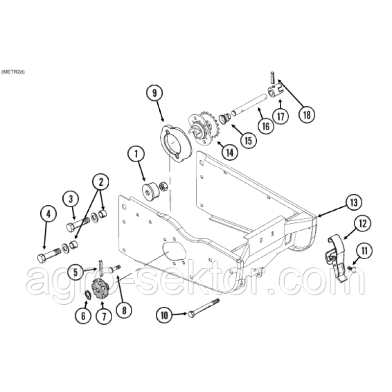 Вал запобіжної муфти GD15747 Kinze